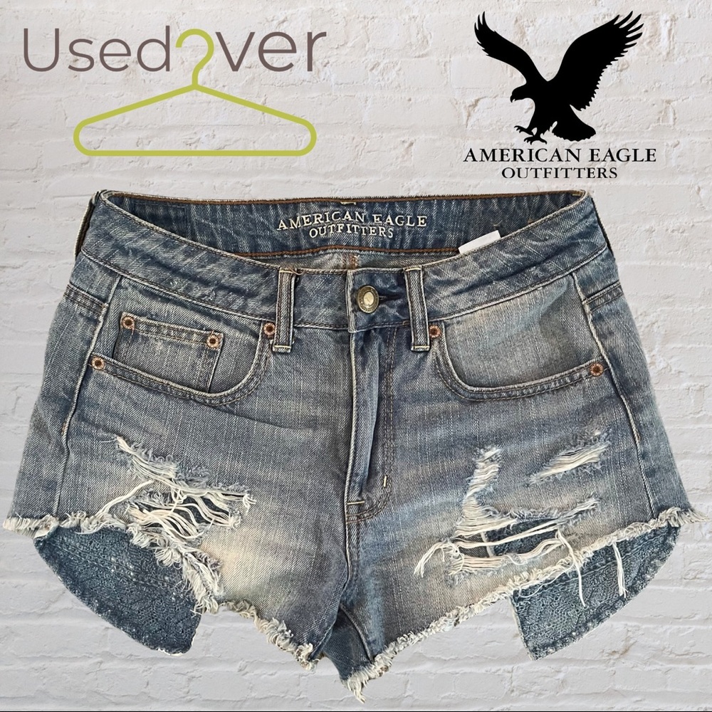 AMERICAN EAGLE SHORTS Sz2 HIGH-RISE FESTIVAL